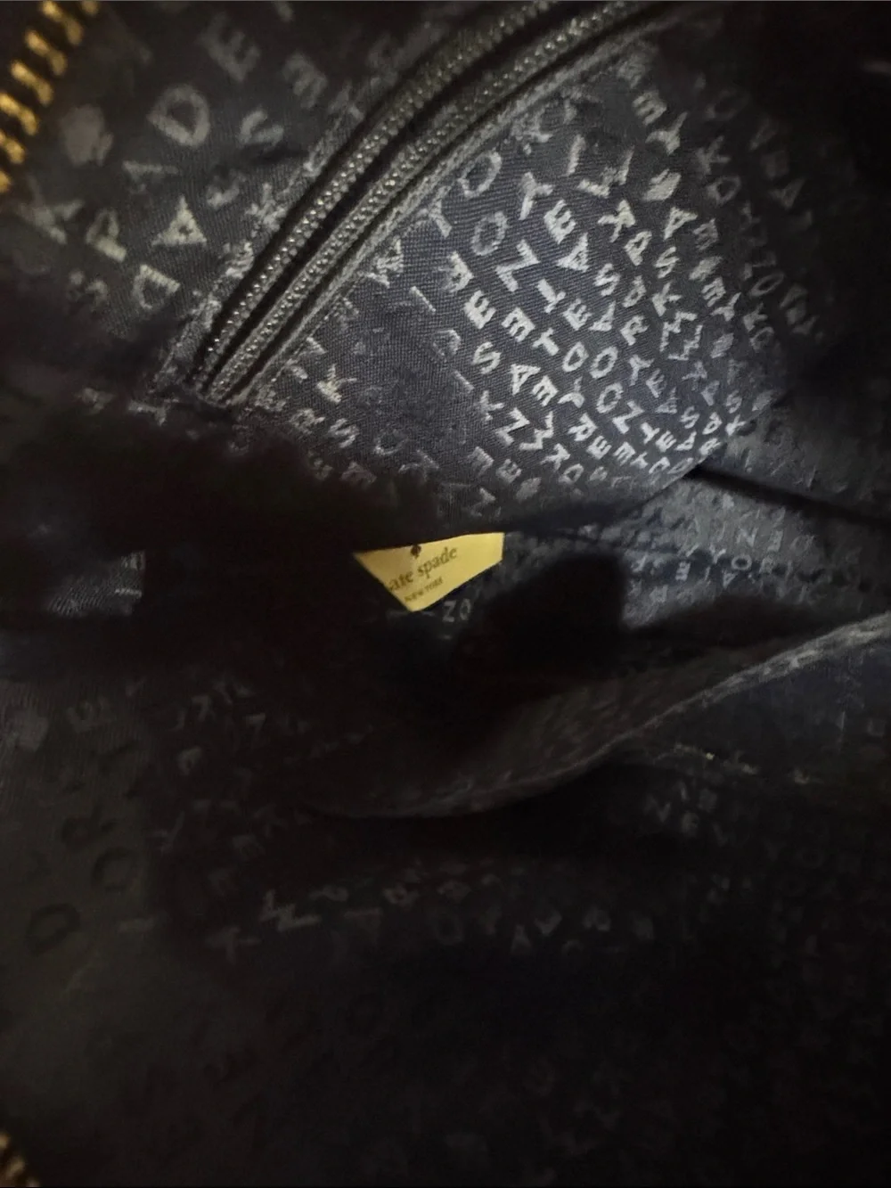 Kate Spade Navy Pebbled Leather Crossbody with tassel
